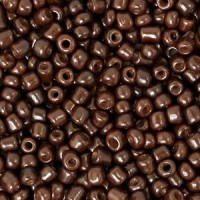 Glasperlen rocailles 8/0 (3mm) Chocolate, brown